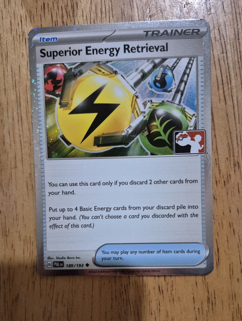 QTY 1 Superior Energy Retrieval Pokémon Trainer Item Card
